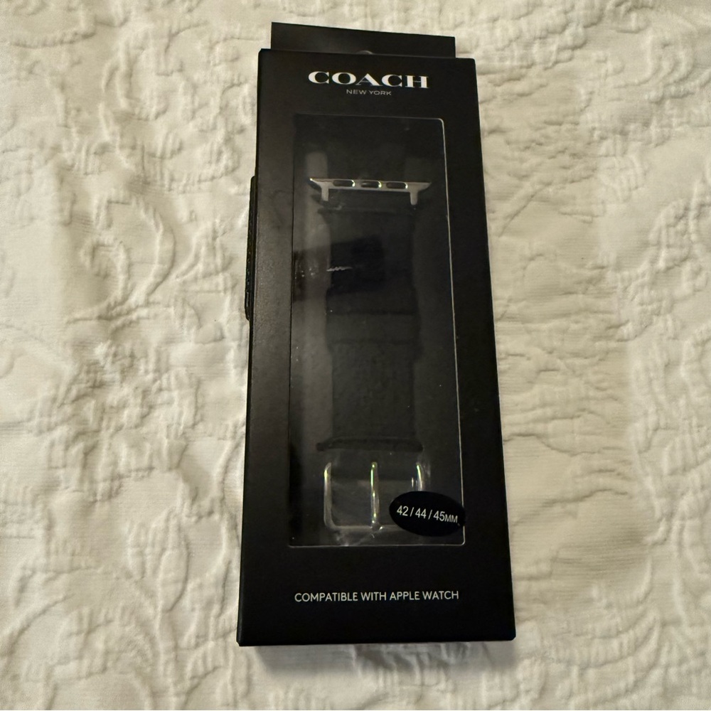 Coach Black Watch Band for Apple Watch - Picture 6 of 8